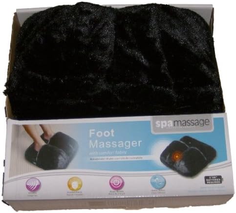 Spa Massage Foot Massager Black with Micro Plush Fabric