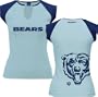 Chicago Bears Junior's Sleeveless Slit Crew Neck Tee