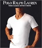 Men's 3-Pack V-neck White Tee by Polo Ralph Lauren