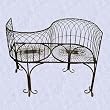 Metal spiral french kissing bench home garden furniture