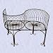 Metal spiral french kissing bench home garden furniture