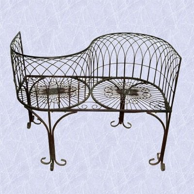 Lovers Metal Garden Bench