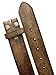Vintage Look Distressed Brown Leather Strap Belt Snap Buttons