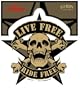 Hot Leathers - Live Free Ride Free Skull - Sticker / Decal