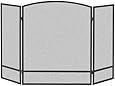 Panacea Products 15951 3-Panel Arch Screen with Double Bar for Fireplace