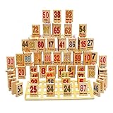 【ノーブランド 品】木製番号　ドミノセット　おもちゃ　子供　教育　数学学習　約110枚