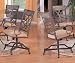 Kitchen & Housewares : Antique Metal Finish Dining Arm Chair with Multicolor Tiles and Casters By Coaster Furniture