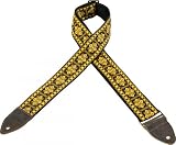 Levy's Leathers Guitar Strap, M8HTV-17, 2 jacquard weave guitar strap with vintage Hootenanny design