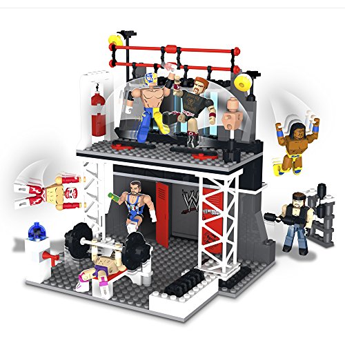 The Bridge Direct WWE StackDown Train & Rumble WWE Playset with Rey Mysterio & Sheamus Figures, 219 pieces