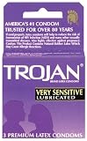 Trojan Very Sensitive Lubricated 3 Pack   Retail Box