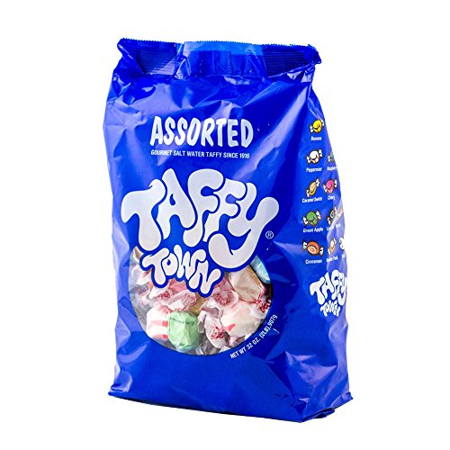 Taffy Town Assorted Gourmet Salt Water Taffy, 2 Pound Bag (Assorted