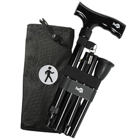 Hugo Folding Cane - Black