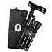 Hugo Mobility Elite Adjustable Folding Cane with Left Palm Grip Handle, Black
