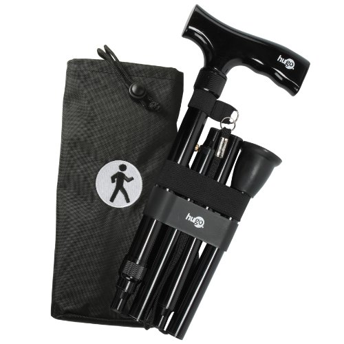 Hugo Folding Cane - Black