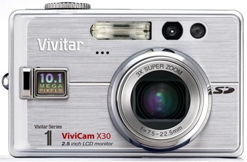Vivitar VIVICAM-X30 10.0 MegaPixel Slim Camera with 3x Optical Zoom and 2.5 Inch TFT LCD