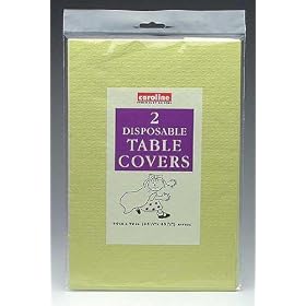 Disposable Tablecovers (pack of 2, Caroline brand) - Yellow