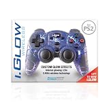 Playstation 2 i.Glow 2.4 GHZ Wireless Controller with 5 built in LED's (Without Rumble)