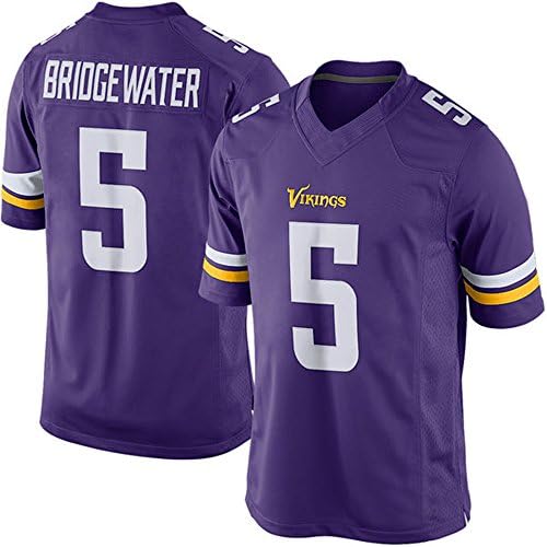 GADFIKOR Minnesota City Football Vikings Teddy Bridgewater#5 Adult Popular Jersey (Purple, XL)