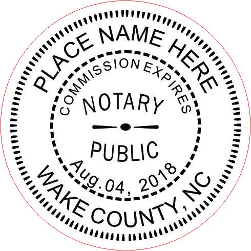 NEW IMPRUE Round Self-Inking NOTARY SEAL RUBBER STAMP - North Carolina