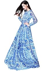 A-line General Print Chiffon Evening Dress/Prom Dress 