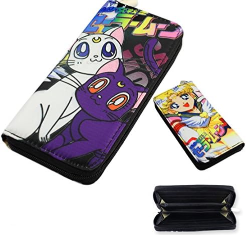 Sailor Moon Long Purse Anime Cute Luna Cat Wallet