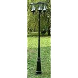 Buy Gamasonic GS-94T 7-Foot Tall Victorian Solar Lamp Post with Three Heads and LED... by Gamasonic