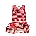 Efreewd Polka Dot 3pcs Kids Book Bag School Backpack Handbag Purse Girls Teen