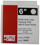 Porter-Cable 18002 6-Inch 6-Hole Contour Hook and Loop Pad for 7336 and 97366 Random Orbit Sander