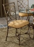 Glendale Dining Chairs Set of 2 (Brown Rust) (39H x 19.5W x 19D)