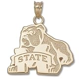 10kt Yellow Gold Mississippi State 3/4in Pendant