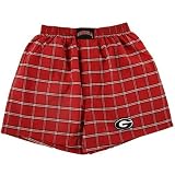 Georgia Bulldogs Red Plaid Boxer Shorts