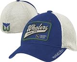 Hartford Whalers Mitchell & Ness Vintage Patch Logo Meshback Flex Fit Hat