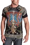Christian Audigier Men's Short Sleeve Specialty T-Shirt, Black, X-Large