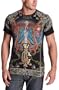 Christian Audigier Men's Short Sleeve Specialty T-Shirt,Black,Medium