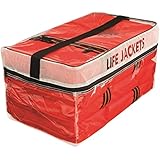 Kent Type II Adult Life Jackets with Clear Storage Bag, 4 Each (Orange)