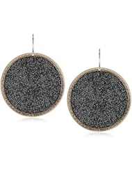 Rebecca "Half Moon" Rose Gold Over Bronze Shimmering Graphite Earrings