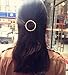 Minimalist Dainty Gold Silver Hollow Hoop Round Circle Geometric Metal Hairpin Hair Clip Clamp Accessories Barrettes Bobby Pin Ponytail Holder Statement Women's GIFT Headwear Headdress Styling Jewelry