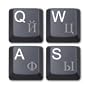 Russian Keyboard Stickers/Transparent Silver Permanent Imprint