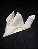 Fine Ivory Silk Pocket Square, 100% Silk - by Royal Silk