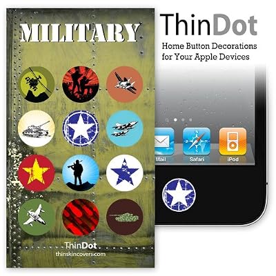 ThinDot Home Button Stickers for iPhone, iPad, iPod "Military"