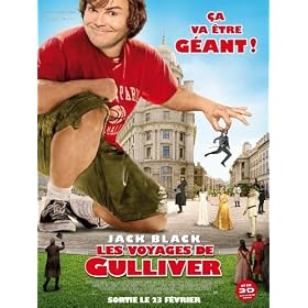 affiche cin�ma grand format - jack black - les voyages de gulliver (format 120 x 160 cm pli�e)