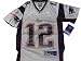 Tom Brady New England Patriots NFL White with Navy Youth Replica Jersey