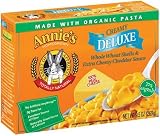 Annie's Homegrown Deluxe Whole Wheat Shells & Extra Cheesy Cheddar, 9.5-Ounce Boxes (Pack of 12)