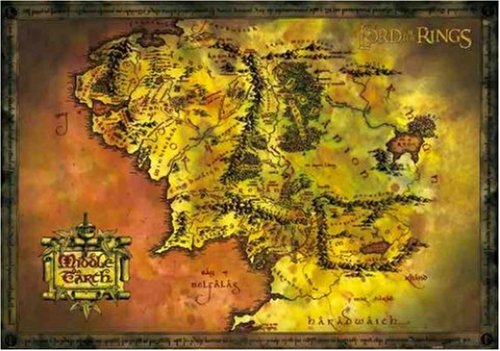 Cover image : The Lord of the Rings - Movie Poster (Map of Middle Earth)
