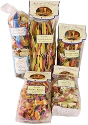 Sapori Antichi Pasta Sampler: Tagliatelle, Reginelle, Tacconi, Farfalle, Trombette multicolor all natural pastas