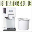 Cuisinart ICE45 White Soft Serve Ice Cream Maker + Express Bundle Bundle