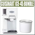 Cuisinart ICE45 White Soft Serve Ice Cream Maker + Express Bundle Bundle