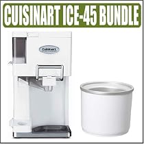 Cuisinart ICE45 White Soft Serve Ice Cream Maker + Express Bundle Bundle