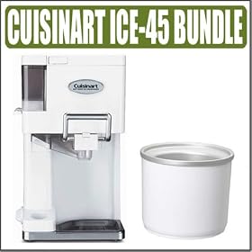 Cuisinart ICE45 White Soft Serve Ice Cream Maker + Express Bundle Bundle