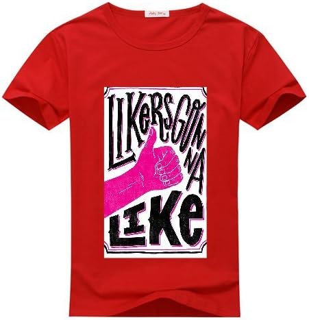 Funny Saying Mens T Shirts Typography Liker Gonna Like M Red